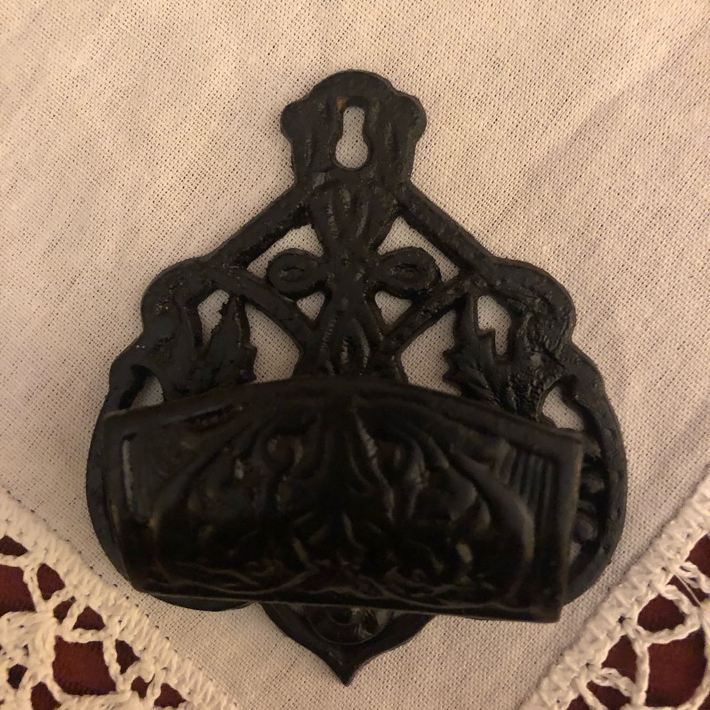 Wilton Wrought Iron Matchbox Holder Vintage Ornate